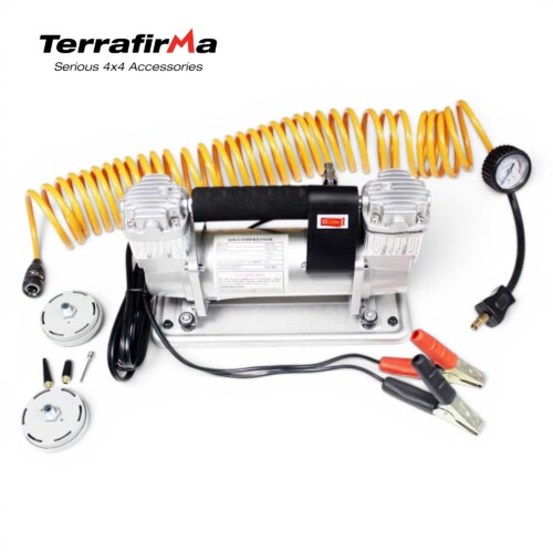 12V twin cylinder air compressor for 4x4 tyre inflation GE2392