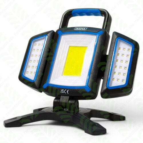23848 Draper rechargeable LED work light and power bank 2000 lumens