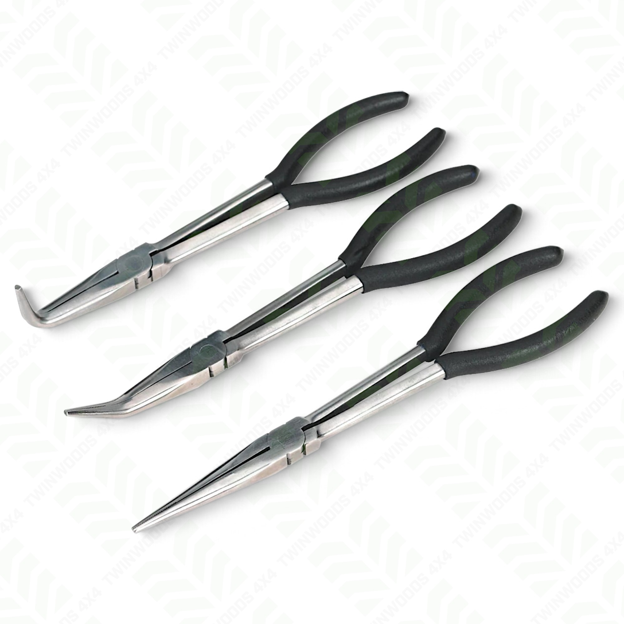 275mm long reach needle nose pliers set straight 45 and 90 degree 275mm long reach needle nose pliers set straight 45 and 90 degree