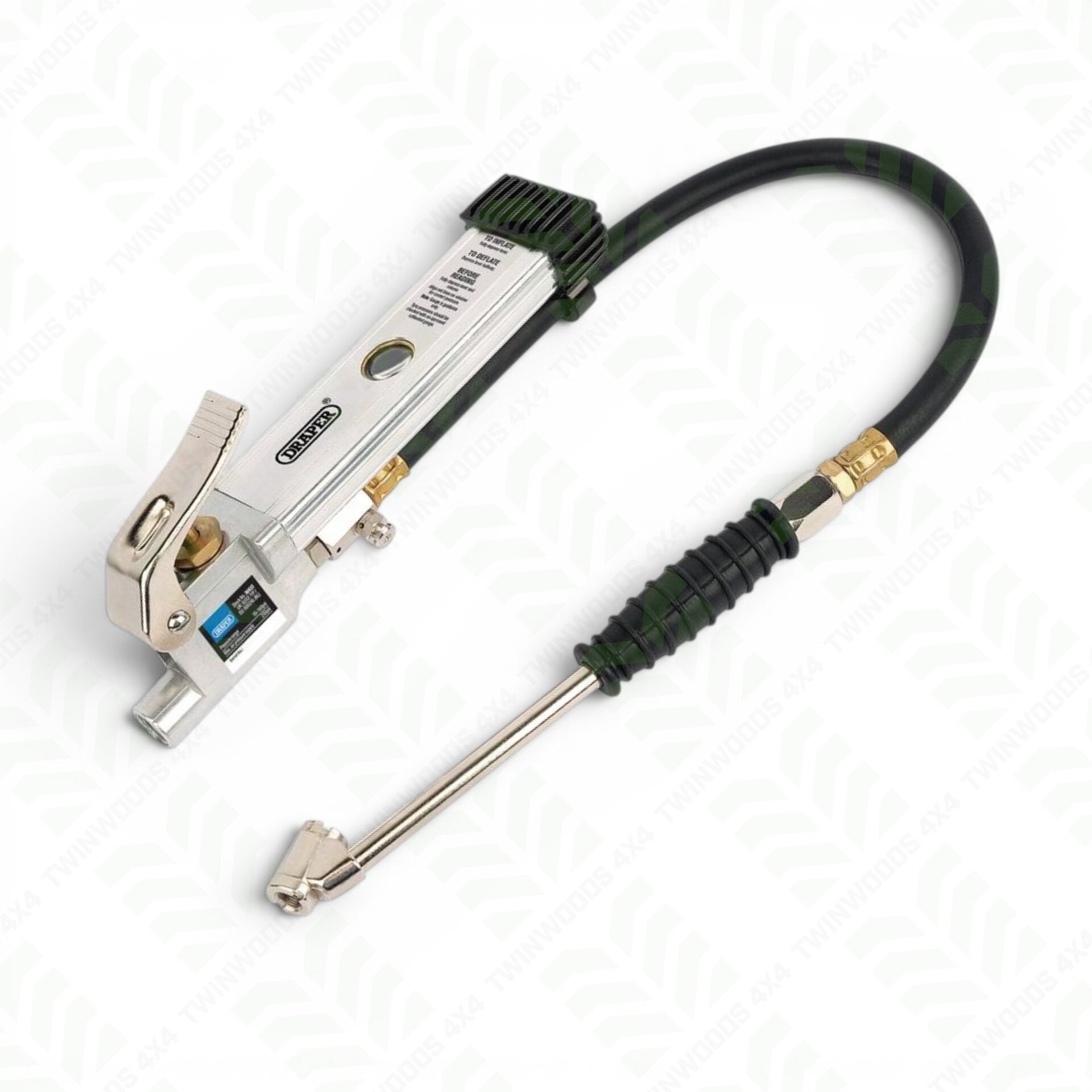 36632 Draper air line tyre inflator with twin push-on connector 36632 Draper air line tyre inflator with twin push-on connector