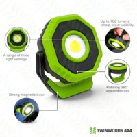 700 lumen rechargeable Land Rover workshop flood light green functions