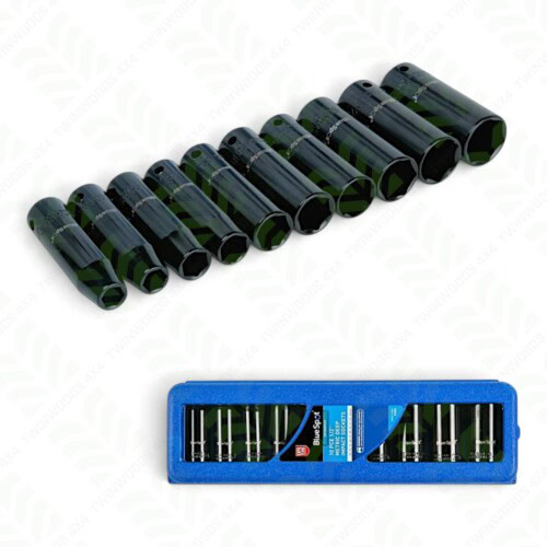 BLU01536 BlueSpot 1/2 inch deep impact socket set 10 piece