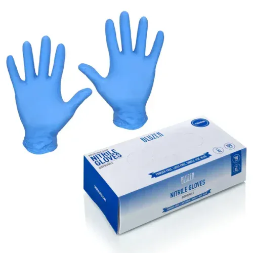 Bluzen Nitrile Gloves Disposable 100 Pack L