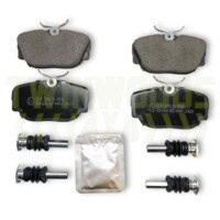 Brake pads for Discovery 2 POWERSpec rear brake upgrade kit with dimpled and grooved discs and pads