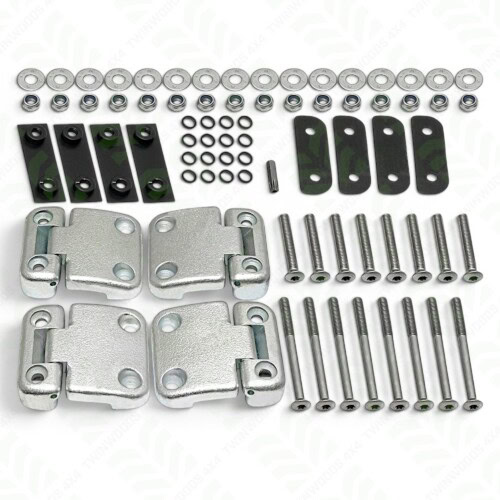 DA1275SS Defender 110 130 second-row door hinge kit stainless fixings