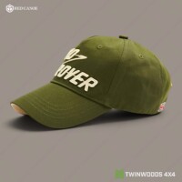 DA5872 Land Rover Bronze Green appliqué cap Red Canoe