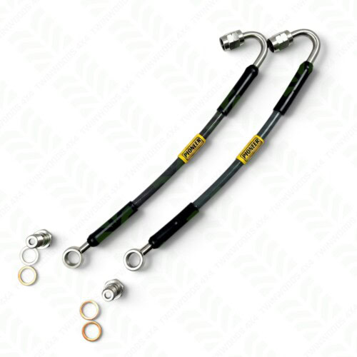 Defender TDI TD5 stainless braided front caliper hardline kit