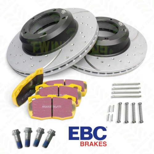 Defender vented front brake upgrade kit EBC GD415 DP4708R Yellowstuff