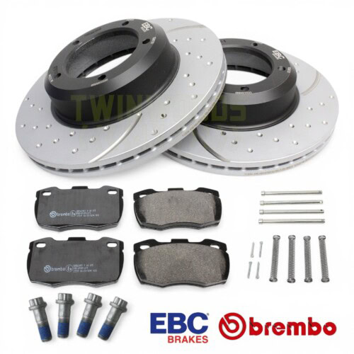Land Rover Defender Vented Front Brake Upgrade Kit (EBC & Brembo)