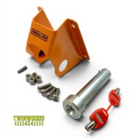 Defender clutch pedal pin lock security device