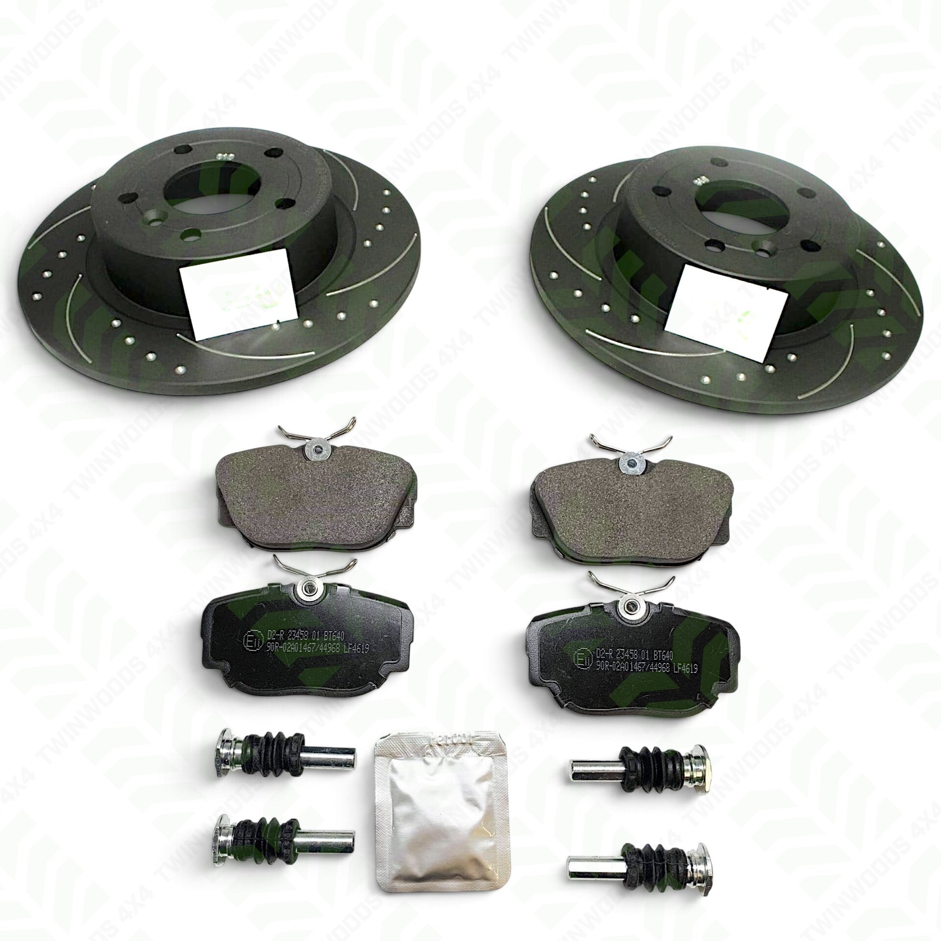 Discovery 2 POWERspec rear brake kit with discs pads and fittings