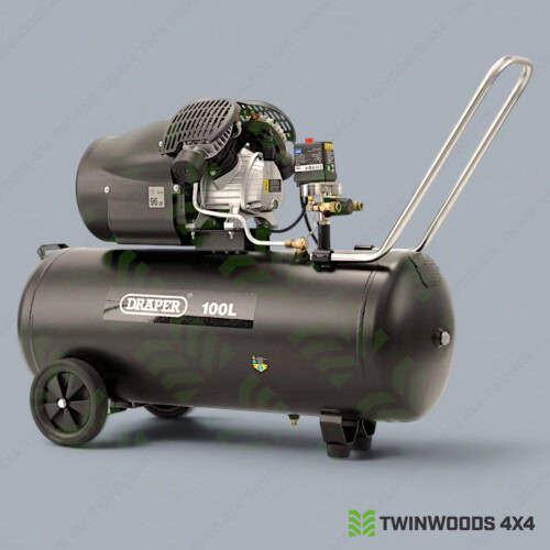 Draper 65396 100L V-twin air compressor 3hp 230V