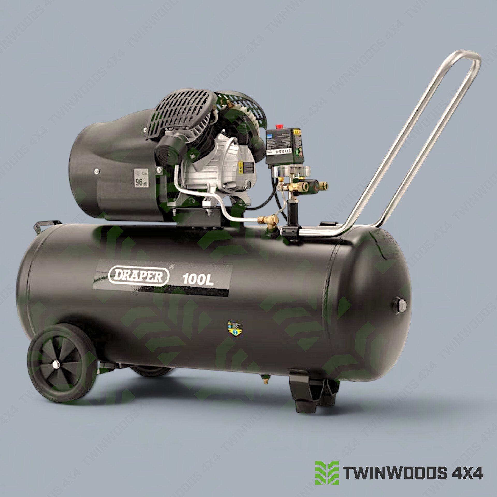 Draper 65396 100L V-twin air compressor 3hp 230V Draper 65396 100L V-twin air compressor 3hp 230V