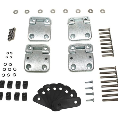 Defender front door hinge kit DA1070SS with stainless Torx bolts