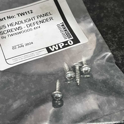 Defender Stainless Steel Headlight Panel Screws (x4)