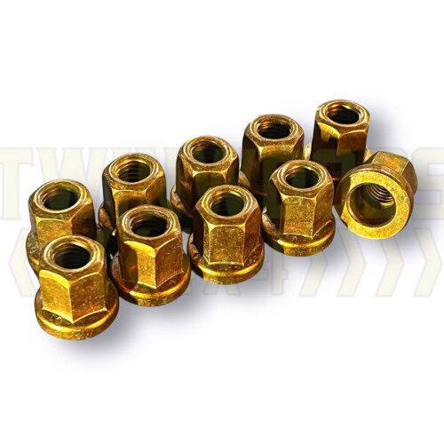 Copper Coated Flanged Locking Nuts x10 LR106277