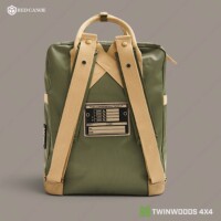 Land Rover Heritage Field Backpack Red Canoe khaki rear straps