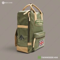 Land Rover Heritage Field Backpack Red Canoe khaki side 2