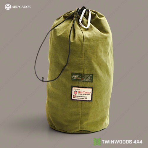 Land Rover Ripstop Bag Red Canoe olive cotton heritage bag rear