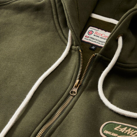 Red Canoe Land Rover Full Zip Hoody Bronze Green