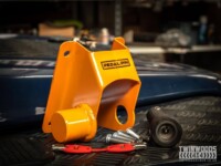 Defender clutch pedal pin lock security device