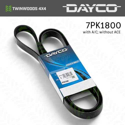 PQS101500D Dayco TD5 auxiliary drive belt 7PK1800 with air conditioning