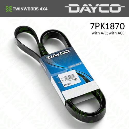 PQS101510D Dayco Discovery 2 TD5 auxiliary belt 7PK1870 with A/C and ACE