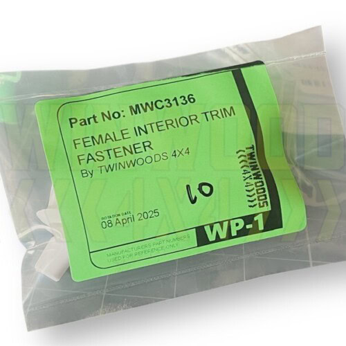 MWC3136 Female Interior Trim Fastener - Pack of 10