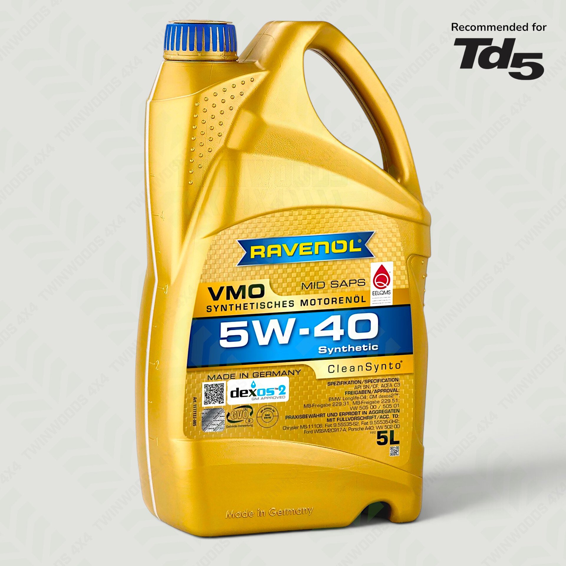 Ravenol VMO 5W-40 TD5 engine oil 5L VW 505.01 Ravenol VMO 5W-40 TD5 engine oil 5L VW 505.01