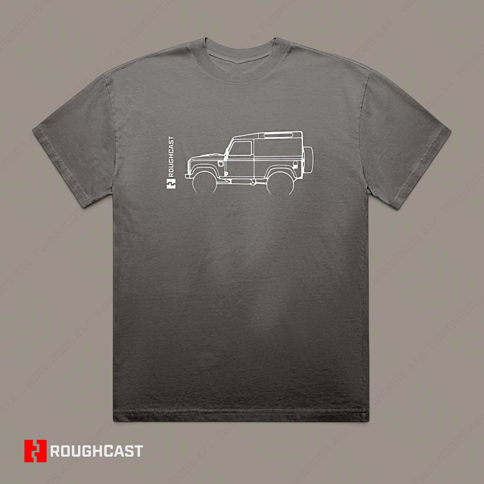 RoughCast Defender T-shirt gift faded grey RoughCast Defender T-shirt gift faded grey