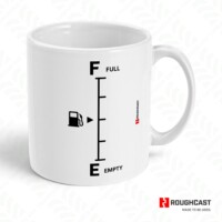 Fuel gauge ceramic gift mug RoughCast