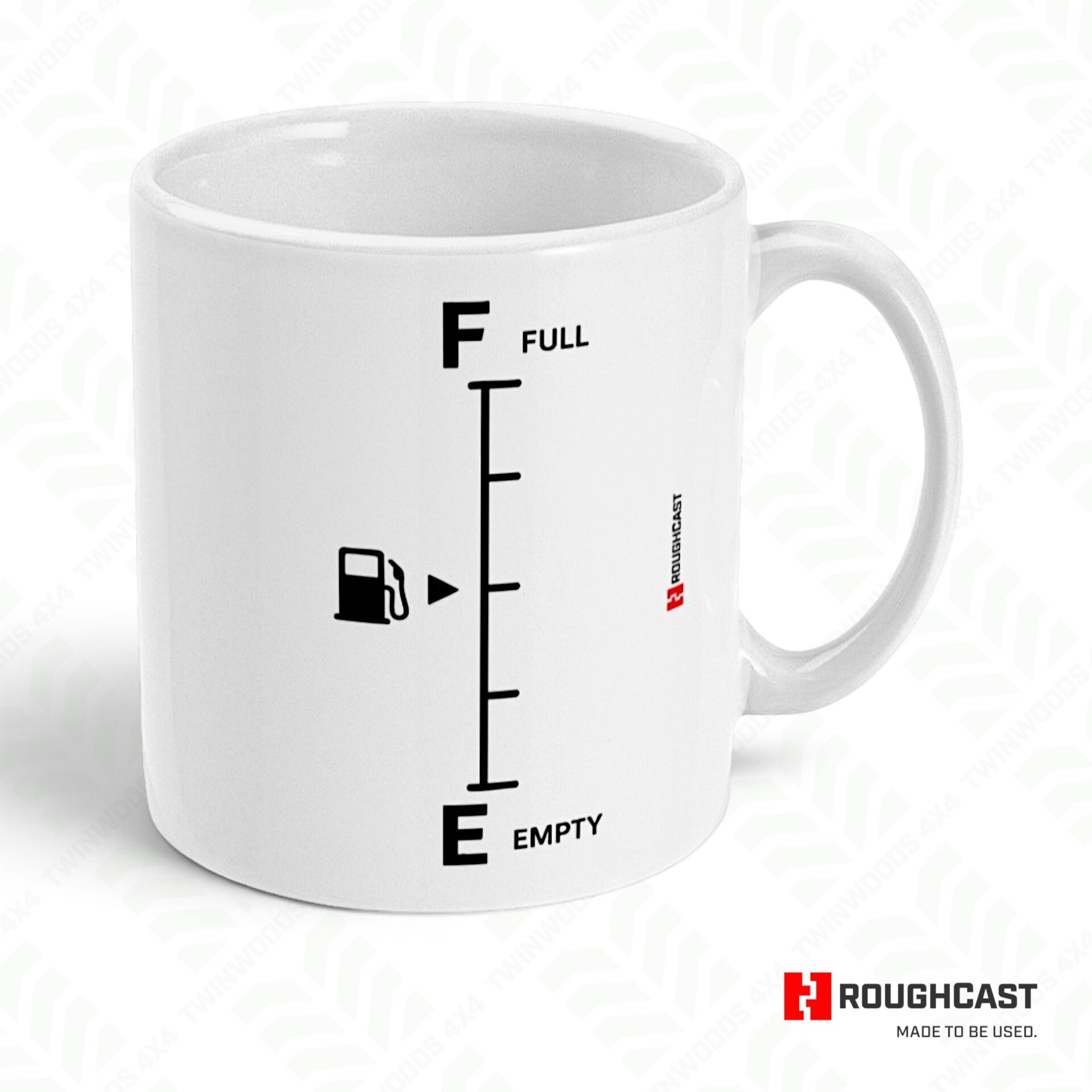 Fuel gauge ceramic gift mug RoughCast Fuel gauge ceramic gift mug RoughCast