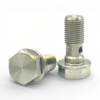 Stainless steel Td5 turbo oil feed banjo bolt SYG100510 replacement for Land Rover turbo oil feed