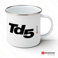 Land Rover TD5 enamel camping gift mug RoughCast 11oz