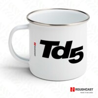 Land Rover TD5 enamel camping gift mug RoughCast 11oz