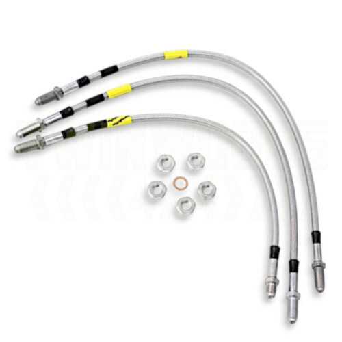 TF640GD Defender 90 Goodridge +2 inch extended brake hose kit 3 line non-ABS