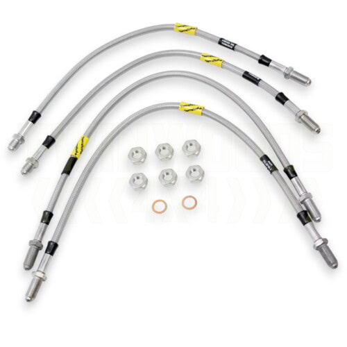 TF641GD Defender 1999–2004 Goodridge +2 inch extended brake hose kit 4 line non-ABS