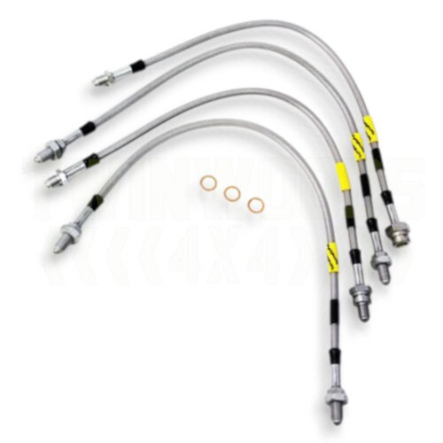 TF643GD Defender 1999–2004 Goodridge +2 inch extended brake hose kit 4 line ABS