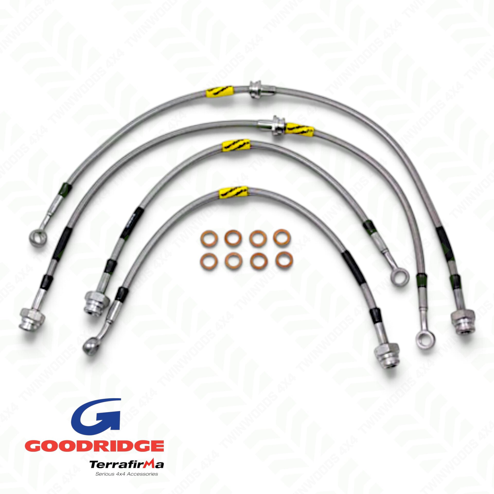 TF650GD Discovery 2 Goodridge stainless braided brake hose kit TF650GD Discovery 2 Goodridge stainless braided brake hose kit