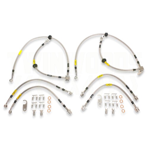 TF651GD Discovery 3 Goodridge +2 inch extended stainless braided brake hose kit 6 line