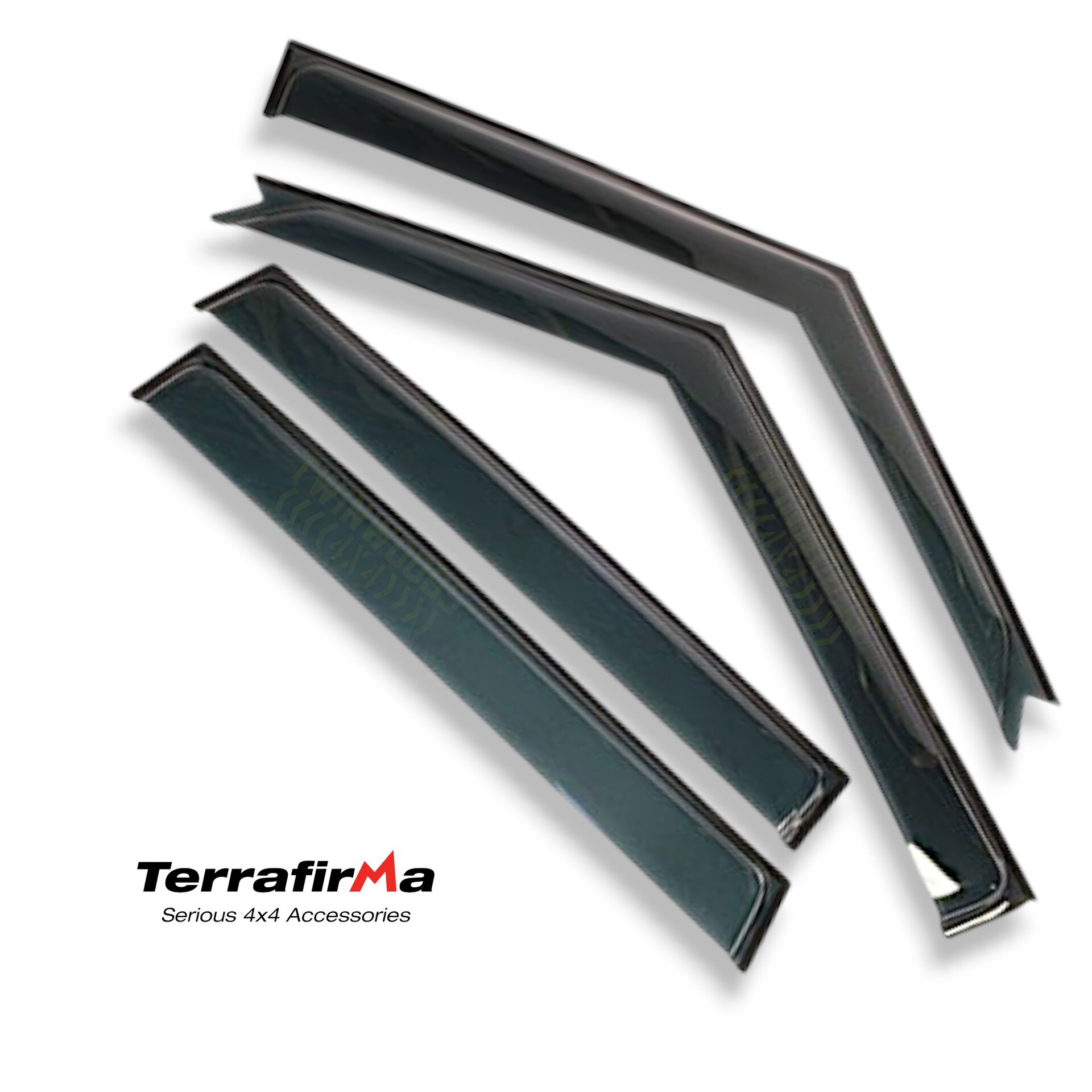 TF661 Discovery 2 wind deflectors Terrafirma smoked set of 4 TF661 Discovery 2 wind deflectors Terrafirma smoked set of 4