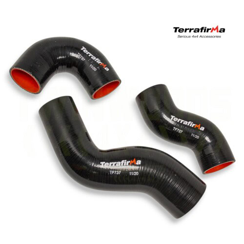 TF737 Defender Td5 silicone intercooler hose set Terrafirma black