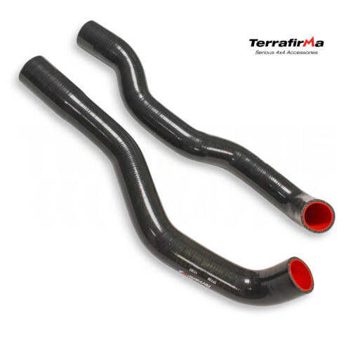 TF738 Defender 2.4 TDCI silicone intercooler hose set Terrafirma black