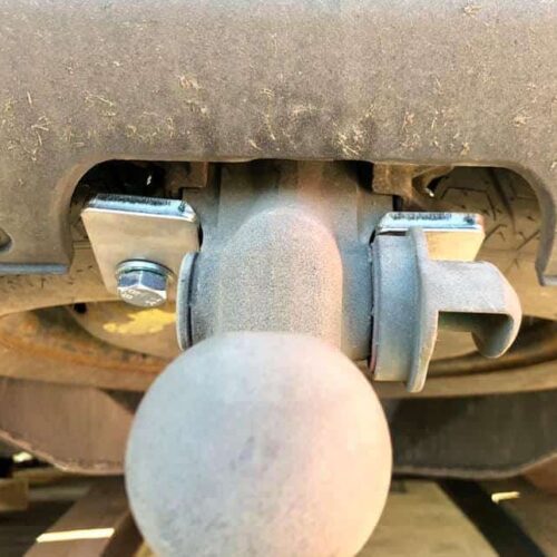 TF755 stainless tow hitch security plate for Discovery 3, Discovery 4 and Range Rover Sport