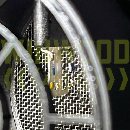 Dual-element sensing strip inside Delphi Td5 MAF sensor MHK100620G