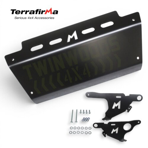 Terrafirma TF841RB 8mm black alloy steering guard for Land Rover Defender