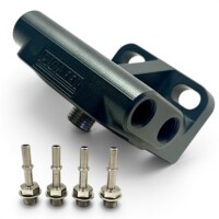 WJN500150B Defender Discovery 2 Td5 billet fuel filter housing black with stainless fittings