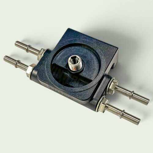 WJN500150B Defender Discovery 2 Td5 billet fuel filter housing black with stainless fittings