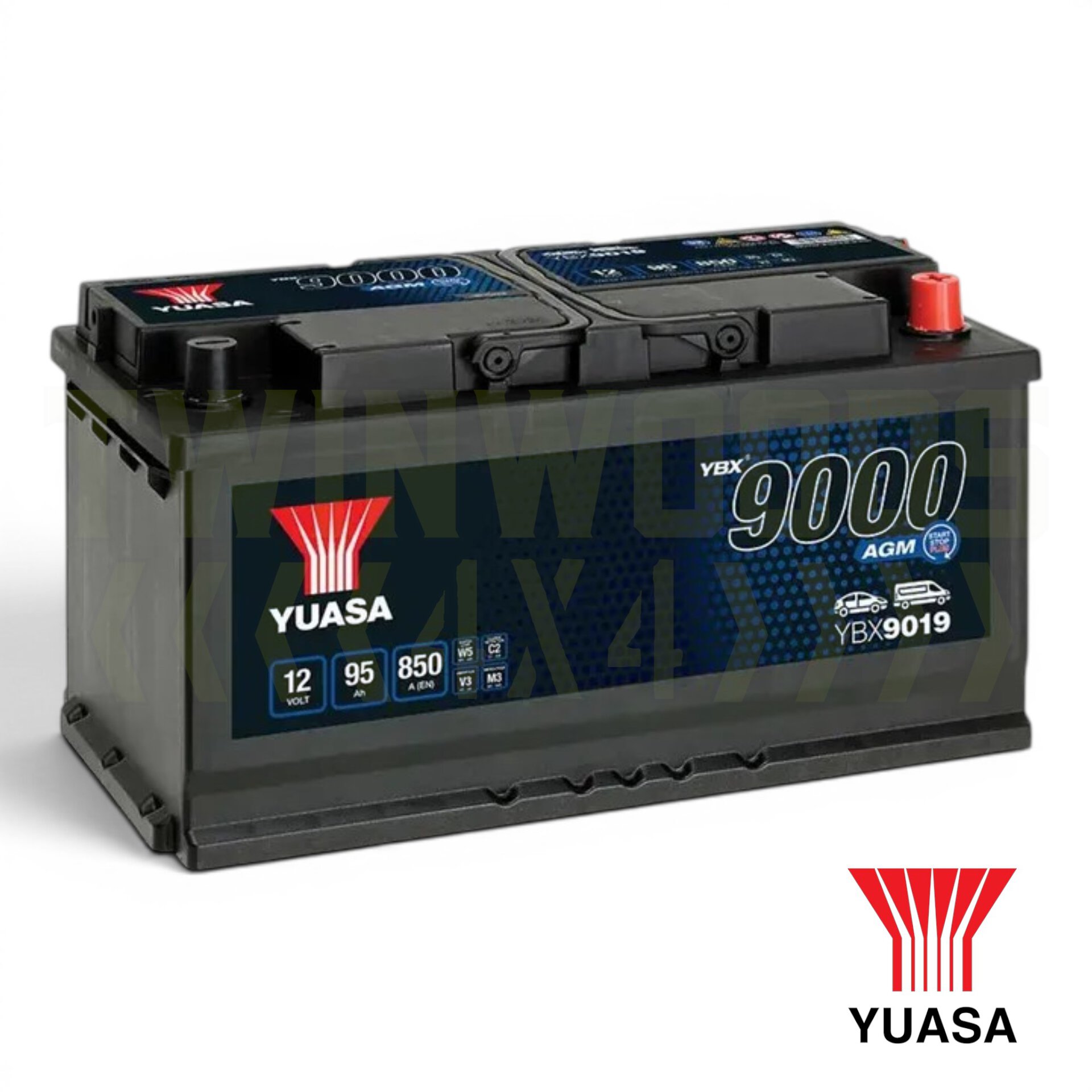 YBX9019 Type 019 AGM Land Rover starter battery Yuasa 95Ah 850A YBX9019 Type 019 AGM Land Rover starter battery Yuasa 95Ah 850A