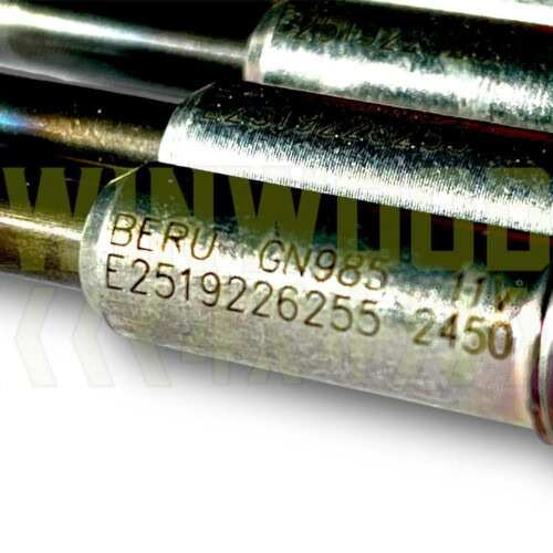 close-up of beru gn985 engraving on td5 glow plug ERR6066G